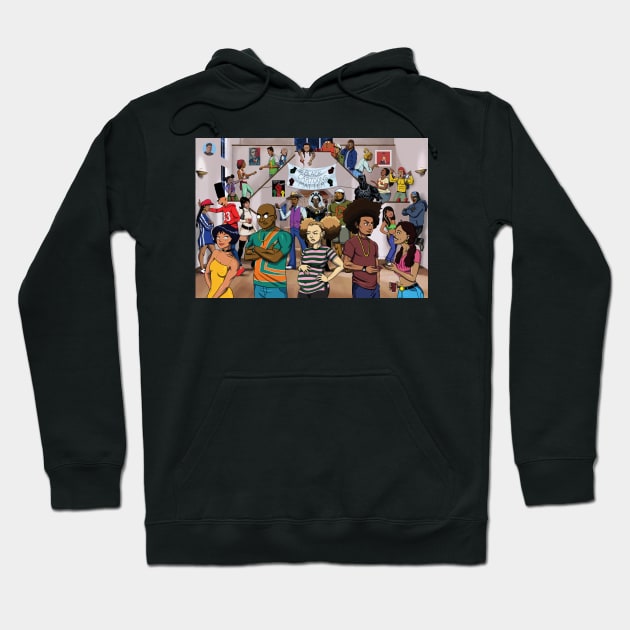 Black Cartoon Reunion #1 Hoodie by TreTre_Art